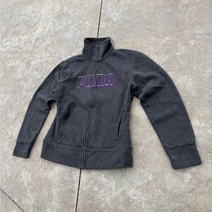 Vintage Y2K Puma Zip Up with Purple Lettering